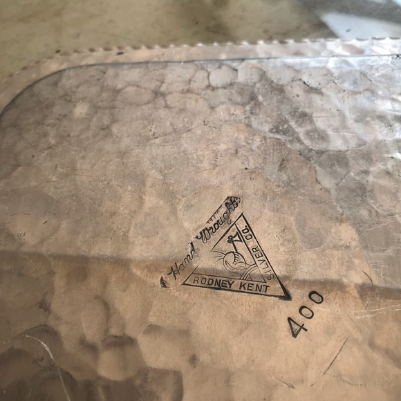 MID CENTURY MODERN ETCHED ALUMINUM TRAY by RODNEY KENT - Picture 7 of 15